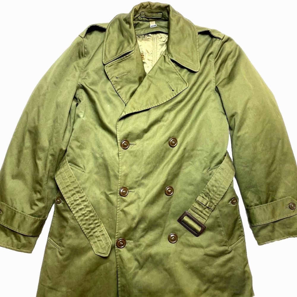 US Army Trench Coat Mens S Reg Military Wool Removable Liner Overcoat